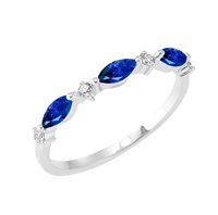 Anello Donna in Oro bianco Zaffiri+Diamanti AN-4036-16-ZAFFIRO